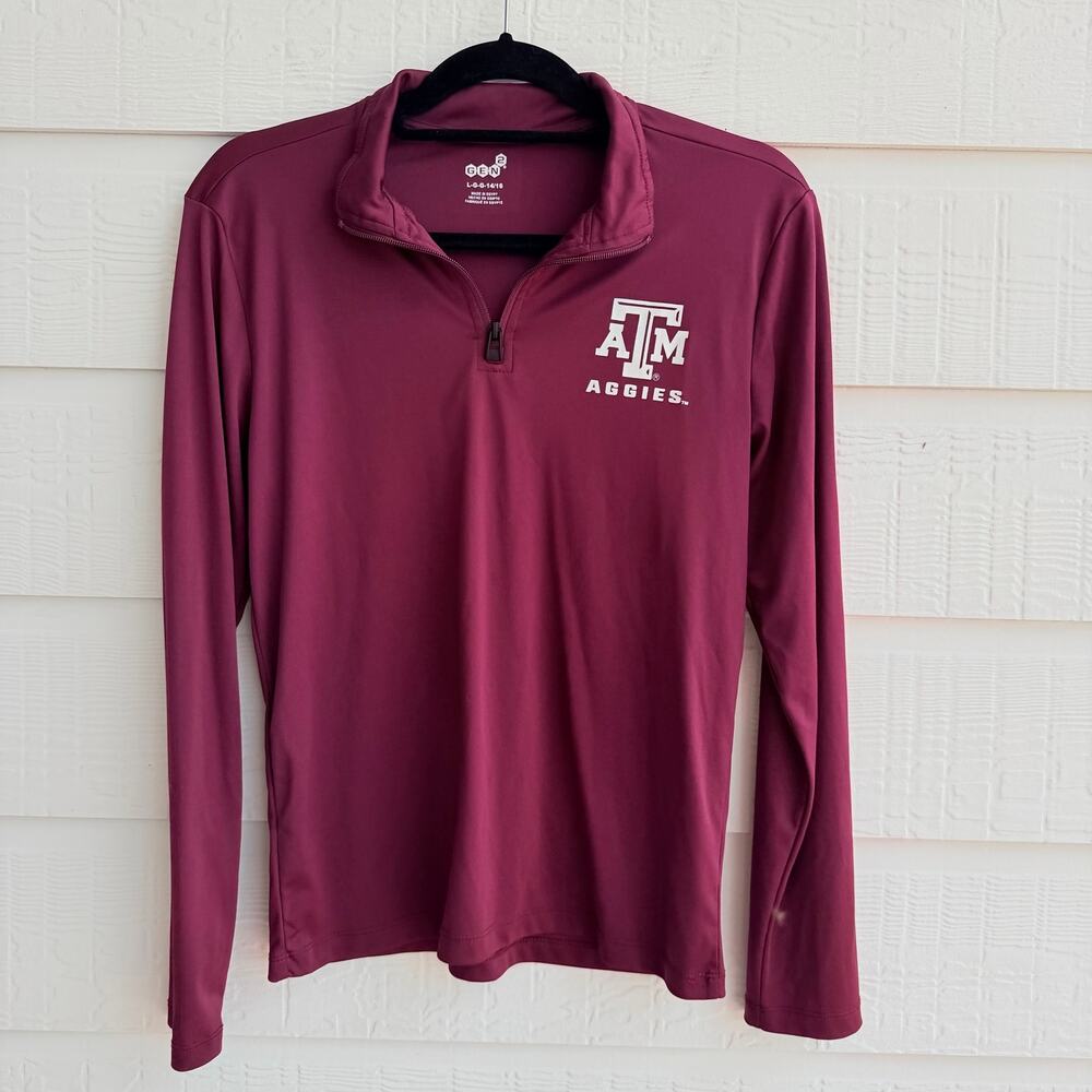 Gen2 Texas A&M Aggies 1/4 Zip Pullover Youth L 14/16